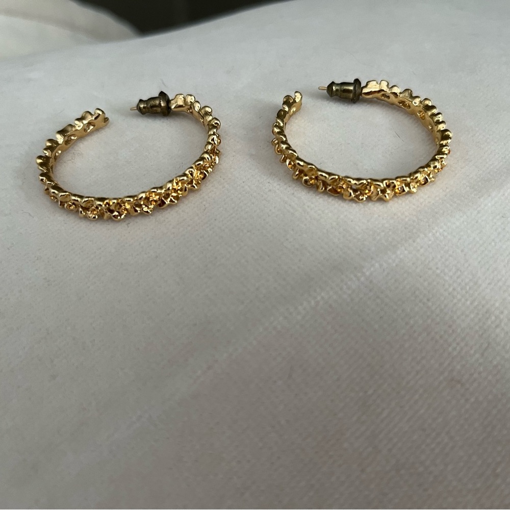 Kate Spade gold hoop earrings